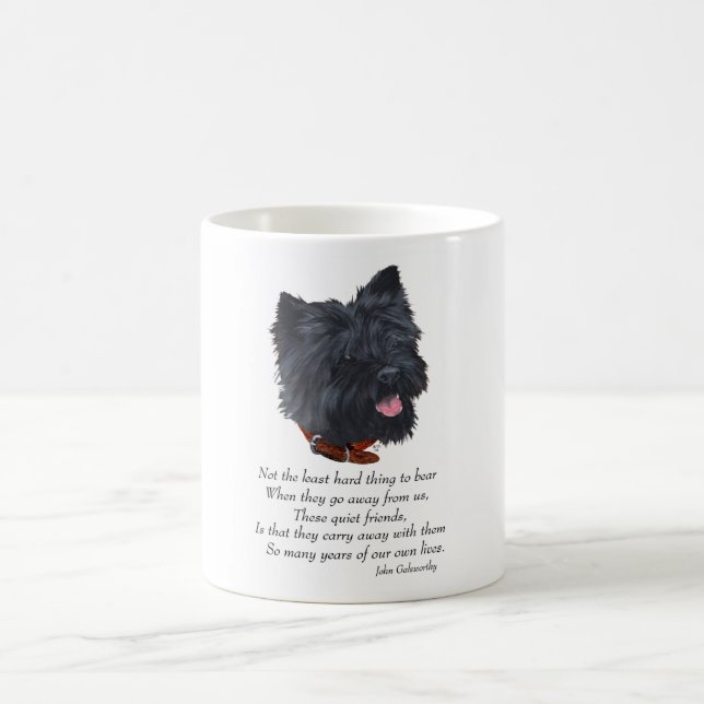 Black Cairn Terrier Rainbow Bridge Kaffeetasse (Mittel)
