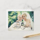 Black Calligraphy Script Wedding Foto Vielen Dank Postkarte (Vorderseite/Rückseite Beispiel)