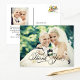 Black Calligraphy Script Wedding Foto Vielen Dank Postkarte (Von Creator hochgeladen)