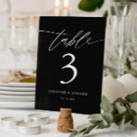 Black Calligraphy Wedding Table Seating Cards Tischnummer<br><div class="desc">Black Calligraphy Wedding Table Seating Cards</div>