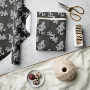 Black Camouflage Pattern Geschenkpapier