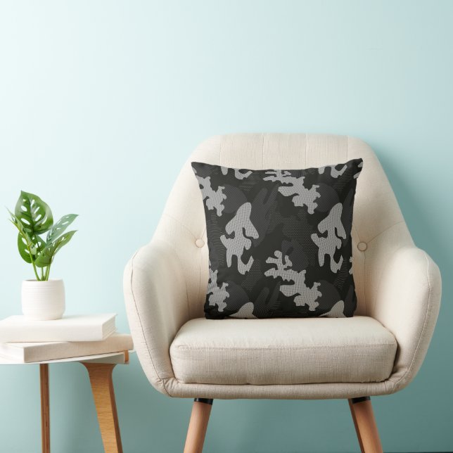 Black Camouflage Pattern Kissen (Stuhl )