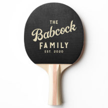 Black Canvas Retro Family Name & Year