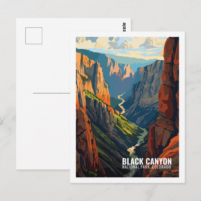 Black Canyon National Park Colorado USA Postkarte (Vorne/Hinten)