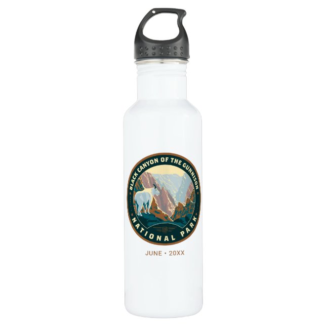 Black Canyon National Park Edelstahlflasche (Vorderseite)