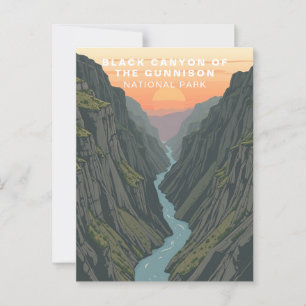 Black Canyon of the Gunnison Retro USA Postkarte