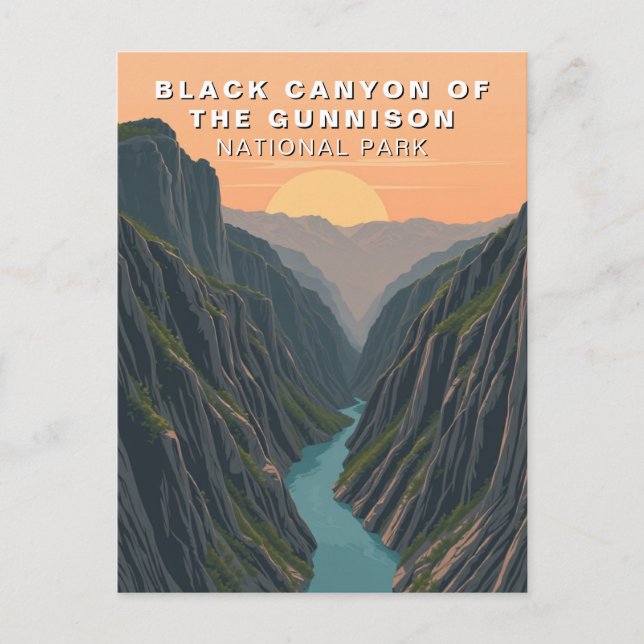 Black Canyon of the Gunnison Travel USA Postkarte (Vorderseite)
