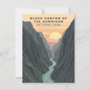 Black Canyon of the Gunnison Vintage USA Postkarte