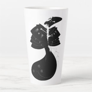 Black Cape Art Nouveau Milchtasse