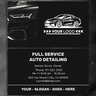 Black Car Service Auto Minimalistische Einfache Be Visitenkarte