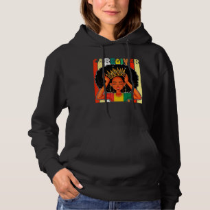 Black Caregiver Afro Liebe Melanin Hoodie