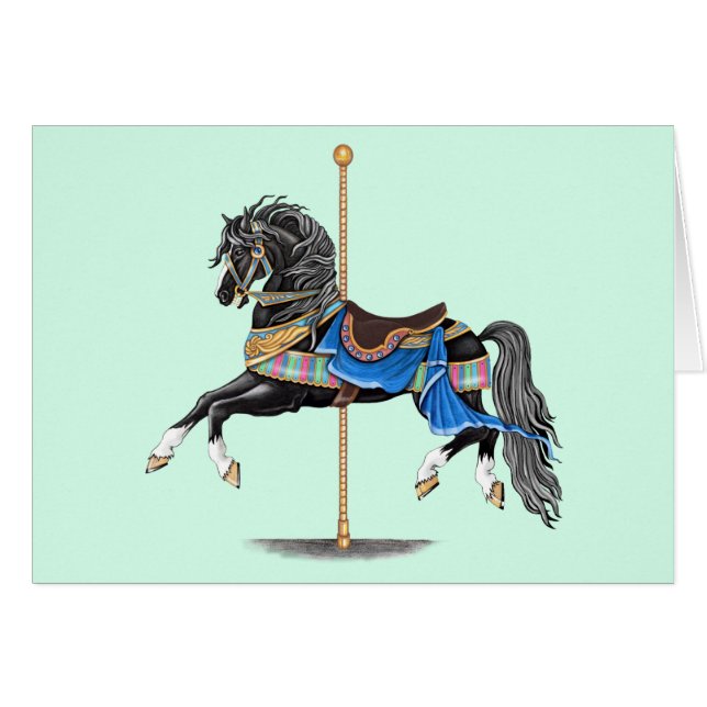 Black Carousel Pferd (Vorderseite (Horizontal))