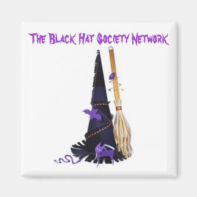 Black Casquette Society Network Magnet (Devant)