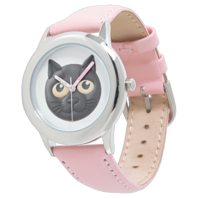 Black Cat 3D Inspiriert Armbanduhr (Schrägansicht)
