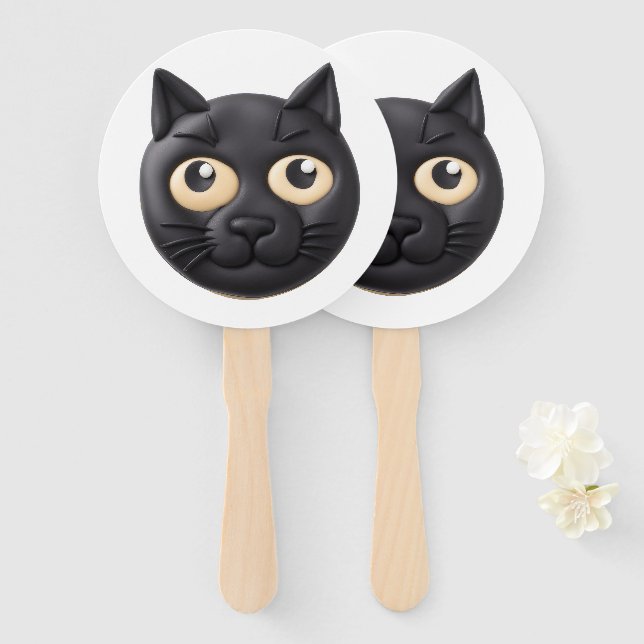 Black Cat 3D Inspiriert Fächer (Vorne und Hinten)
