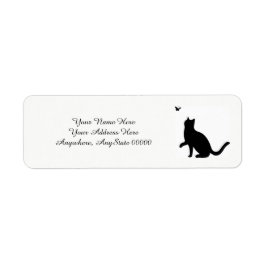 Black Cat Address Labels