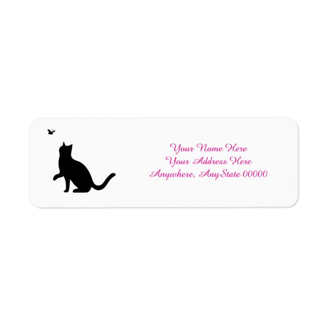 Black Cat Address Labels (Vorne)