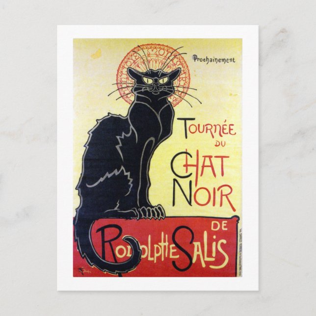 Black Cat, Alexandre Steinlen Postkarte (Vorderseite)