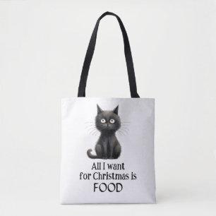 Black Cat Alles, was ich zu Weihnachten Gewollt ha Tasche