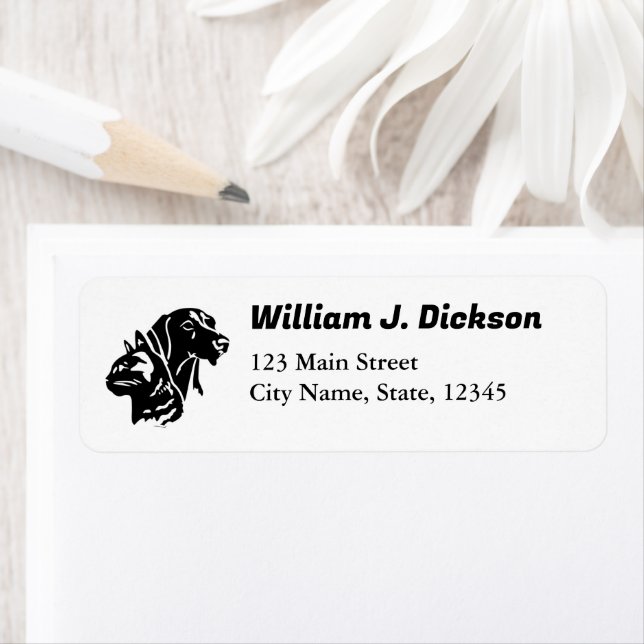 black cat and dog faces with personalized name (Insitu)