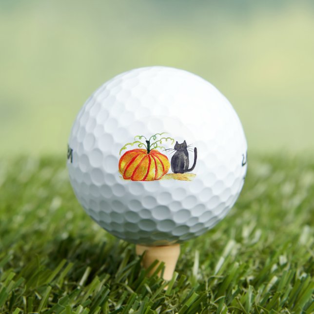 Black Cat Animal Kitten Kitten Pet Halloween Golfball (Insitu T-Shirt)