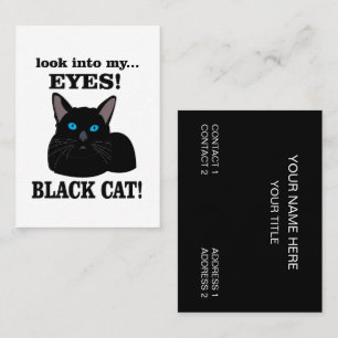 Black Cat Animal Pet Services Black Cat Visitenkarte