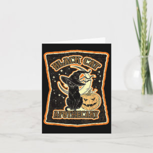 Black Cat Apothecary Funny Halloween Costume Karte