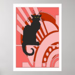 Black Cat Art Deco Poster<br><div class="desc">Black Cat Art Deco</div>