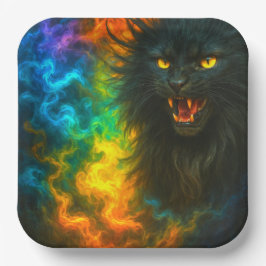 Black Cat Art Pappteller