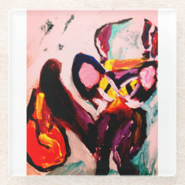 Black cat autumn room  glasuntersetzer