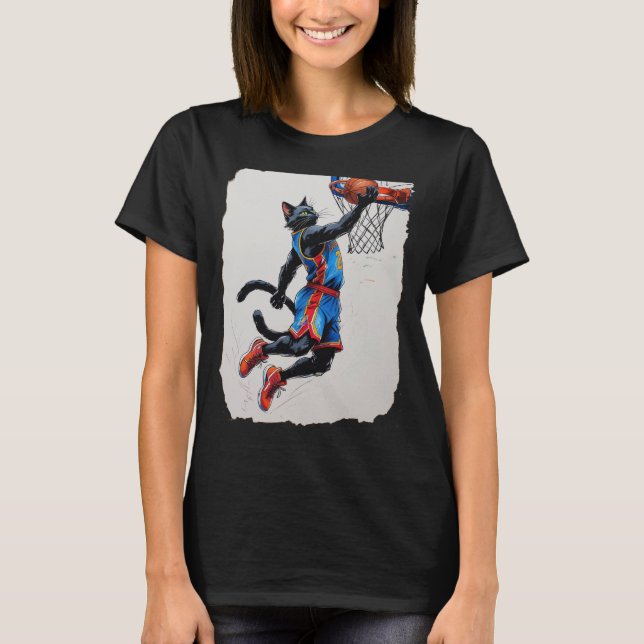 Black Cat Basketball! T-Shirt (Vorderseite)