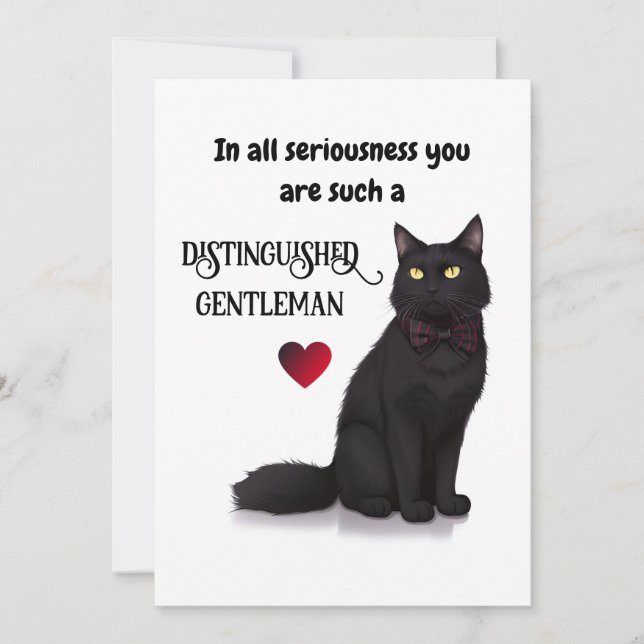 Black Cat Beau meilleur papa jamais carte de Fête  (Devant)