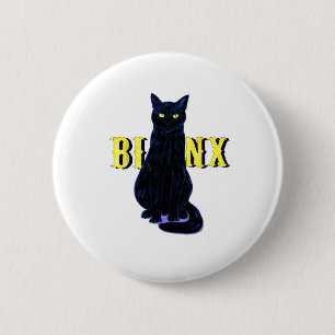 Black Cat Binx Halloween Gifts Party Button