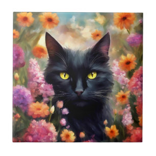 Black Cat Blume Garden Cat 736 Fliese
