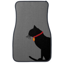 Black Cat Car Mat