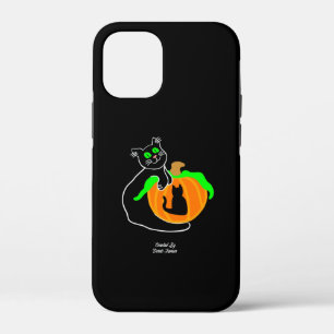 Black Cat Citrouille Apple iPhone 12 Mini Coque