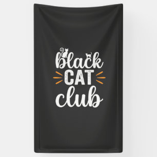 Black Cat Club Halloween-Design Banner
