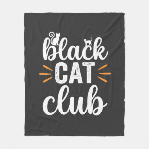 Black Cat Club Halloween-Design Fleecedecke
