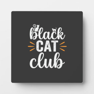 Black Cat Club Halloween-Design Fotoplatte