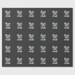 Black Cat Club Halloween-Design Geschenkpapier