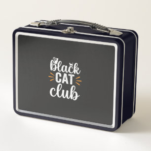 Black Cat Club Halloween-Design Metall Brotdose