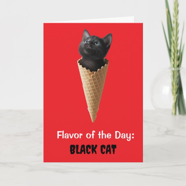 Black Cat Cone Karte (Vorderseite)