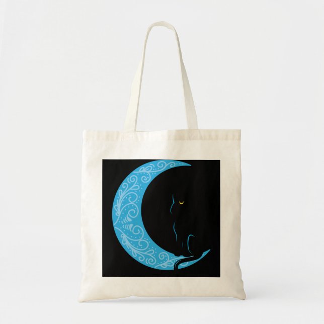 Black Cat Crescent Moon Sailor Mama Hoodie Tragetasche (Vorne)
