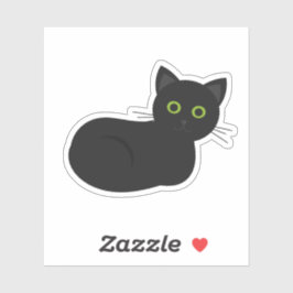 Black cat Custom Cut Vinyl Stickers Aufkleber