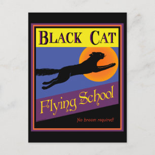 Black Cat Custom Halloween Einladung Postkarte
