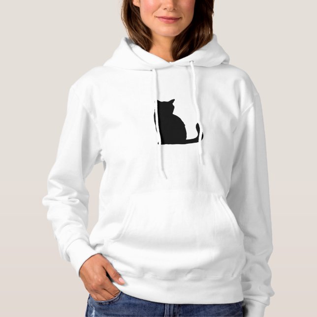 Black Cat Design Hoodie (Vorderseite)