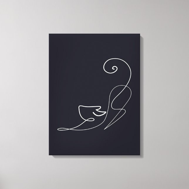 Black Cat Design | Niedliche Katze Leinwanddruck (Vorderseite)
