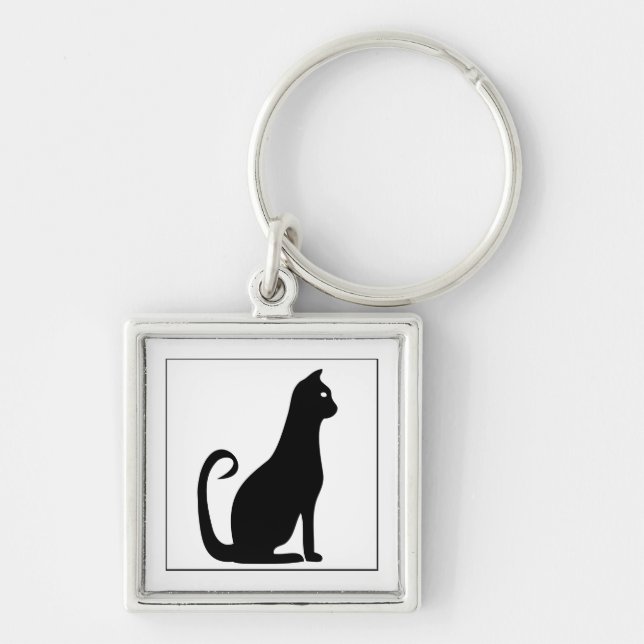 Black Cat Design Schlüsselanhänger (Vorne)