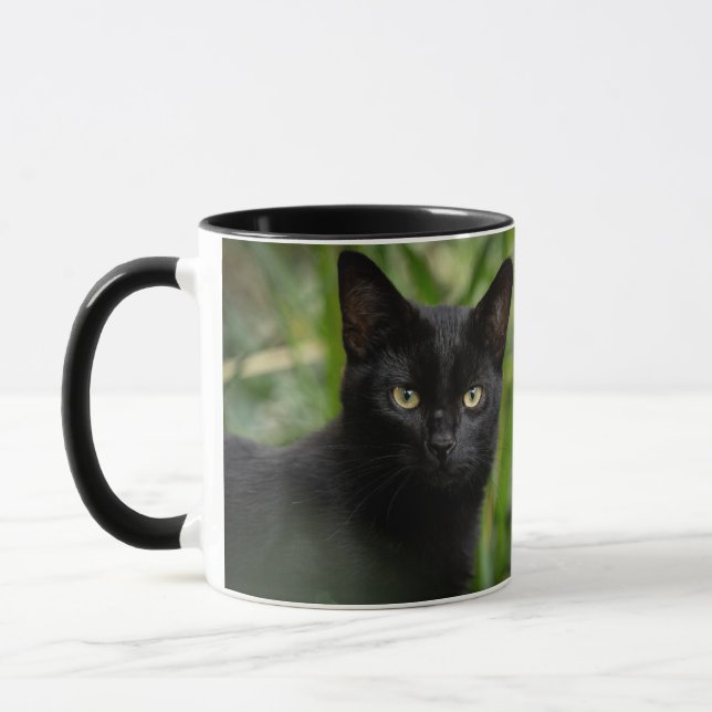 Black Cat Double Sided Tasse (Links)