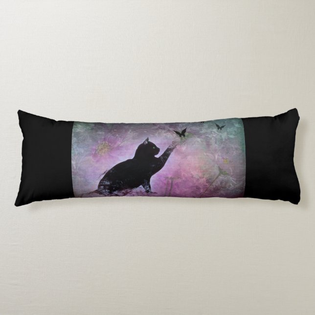 Black Cat Dreams Seitenschläferkissen (Vorderseite)